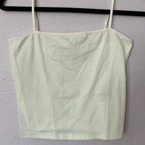 White cropped tank top